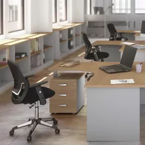 Bureau d'angle compact, avec caisson porteur - So Vigo