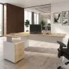 Bureau d'angle compact, avec caisson porteur - So Vigo