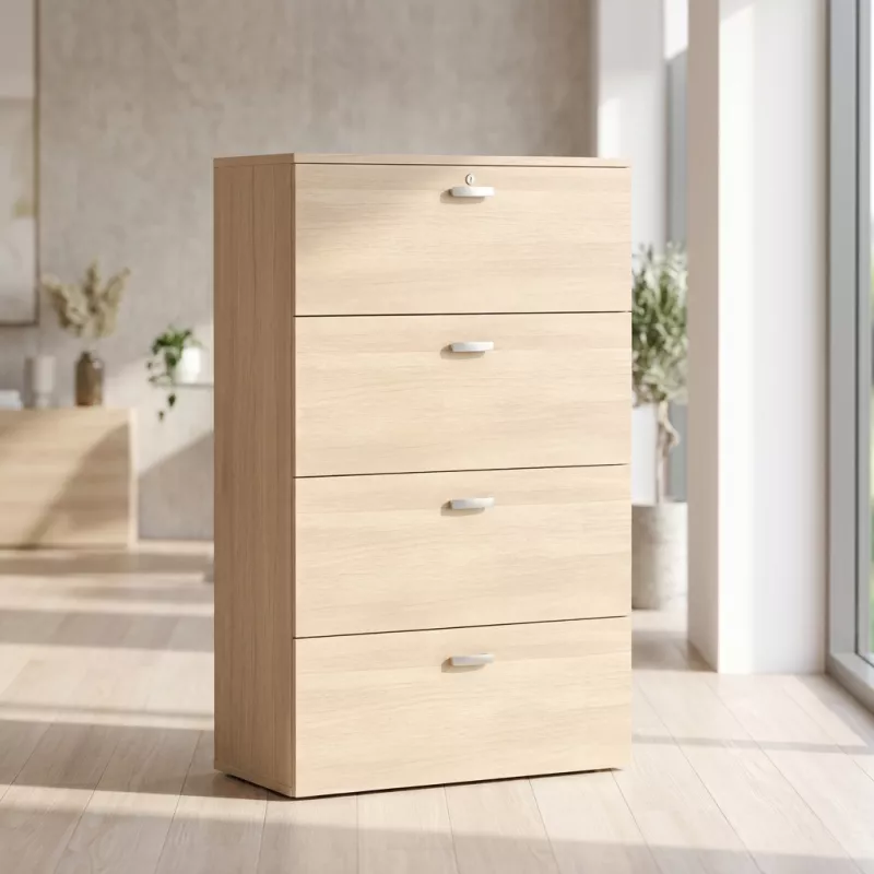 Meuble 4 tiroirs pour dossiers suspendus – hauteur 158 cm – So Madrid