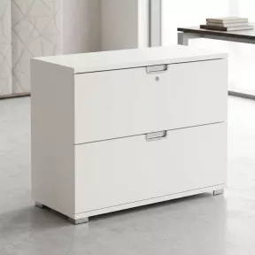 Armoire basse 2 tiroirs à dossiers suspendus, l 100 x h 76 cm - So Laroya