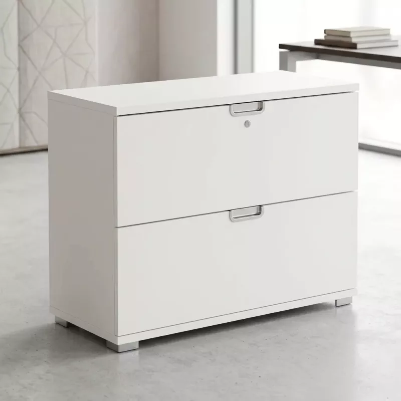 Armoire basse 2 tiroirs à dossiers suspendus, l 100 x h 76 cm - So Laroya