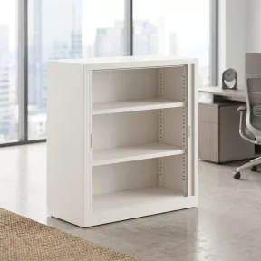 Armoire basse métallique, 2 étagères,  hauteur 100 cm – So Salamanca