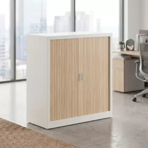 Armoire basse métallique, 2 étagères,  hauteur 100 cm – So Salamanca