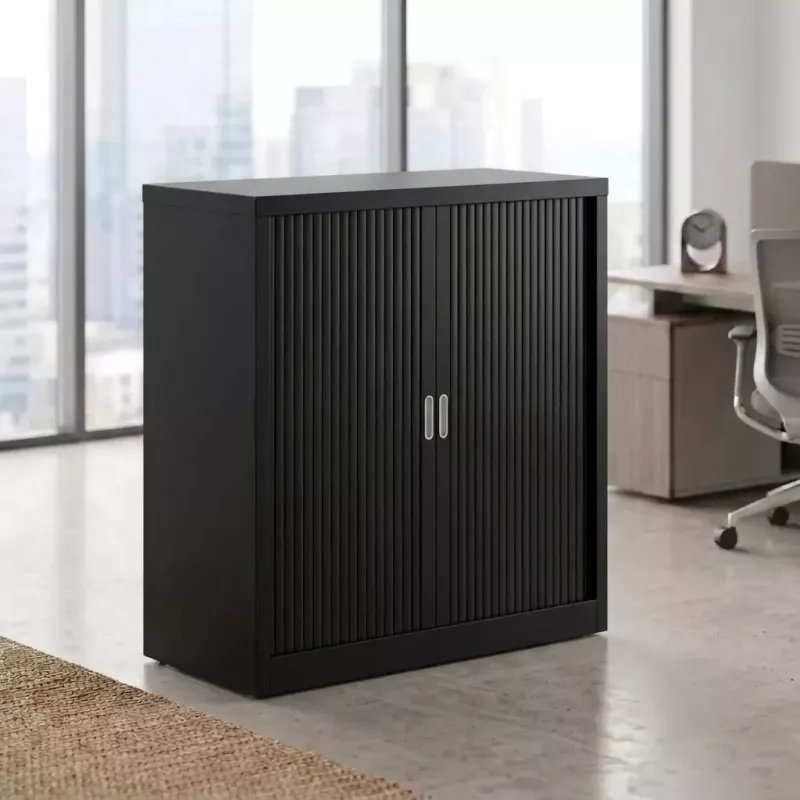 Armoire basse métallique, 2 étagères,  hauteur 100 cm – So Salamanca