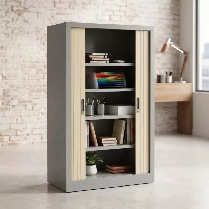 Armoire haute métallique, 4 étagères, hauteur 160 cm – So Salamanca