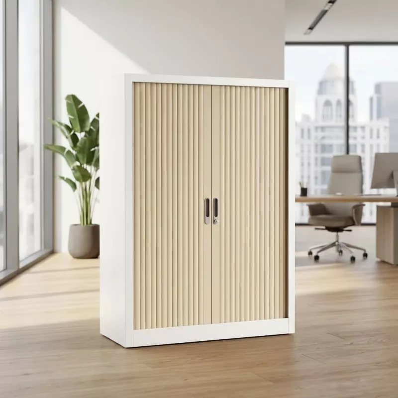 Armoire haute métallique, 4 étagères, hauteur 198 cm – So Salamanca