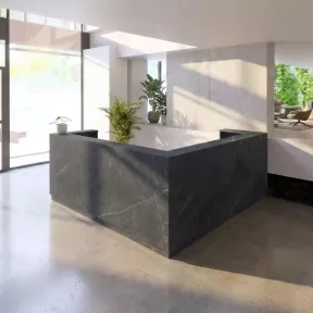 Banque d'accueil d'angle, avec réhausse - So Ragol +