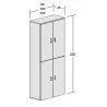 Armoire fermée, 4 portes, hauteur 235 cm – So Madrid