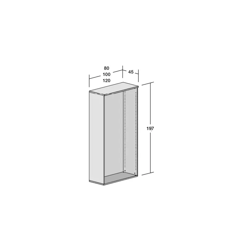 Armoire haute ouverte, hauteur 196 cm – So Madrid