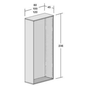 Armoire haute ouverte, hauteur 235 cm – So Madrid