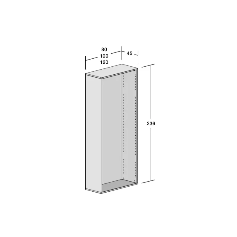 Armoire haute ouverte, hauteur 235 cm – So Madrid