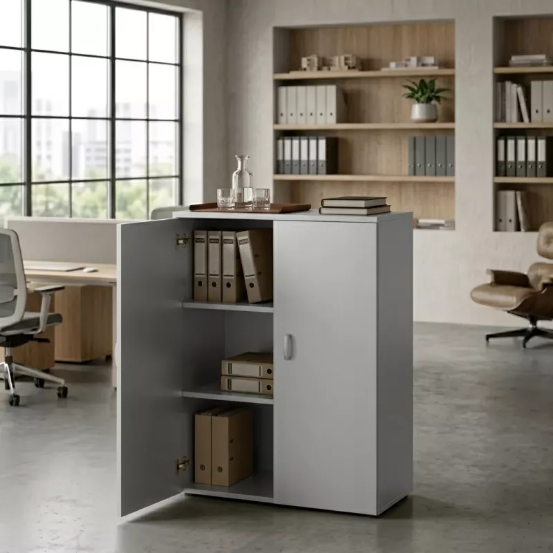 Armoire moyenne fermée, hauteur 120 cm – So Madrid