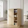Armoire haute fermée, 3 étagères, hauteur 158 cm – So Madrid