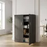 Armoire haute fermée, 3 étagères, hauteur 158 cm – So Madrid