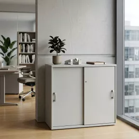 Armoire basse porte coulissantes, hauteur 81 cm – So Madrid