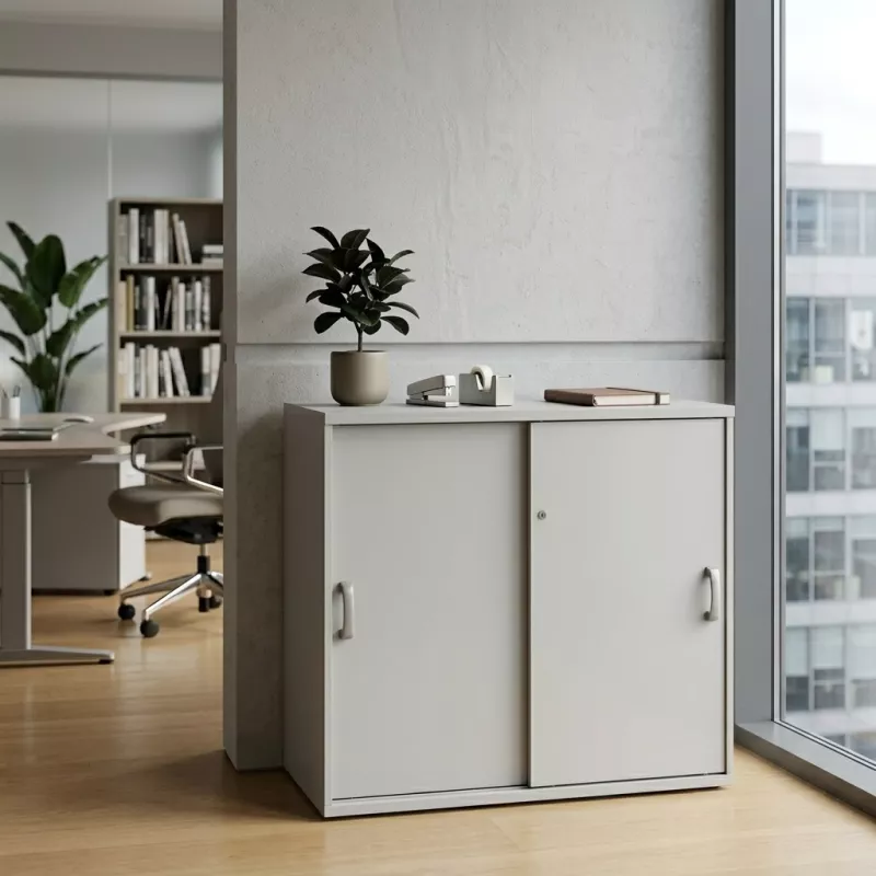 Armoire basse porte coulissantes, hauteur 81 cm – So Madrid