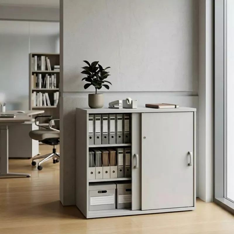 Armoire basse porte coulissantes, hauteur 81 cm – So Madrid