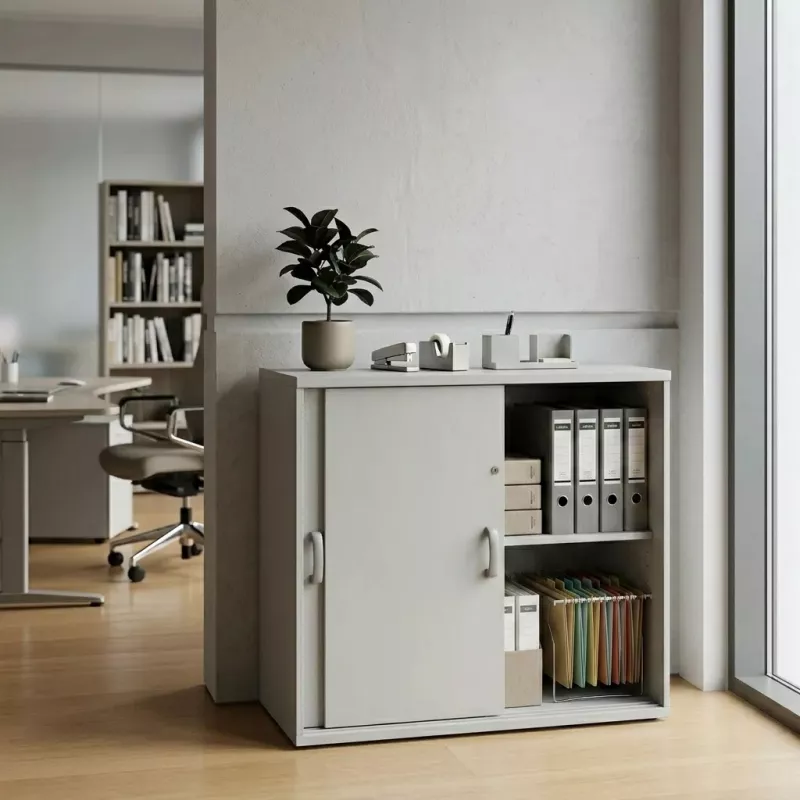 Armoire basse porte coulissantes, hauteur 81 cm – So Madrid