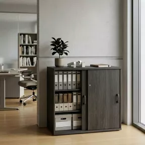 Armoire basse porte coulissantes, hauteur 81 cm – So Madrid