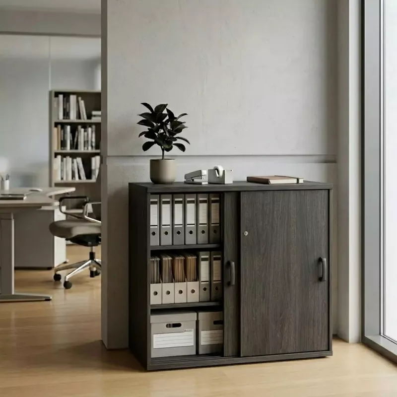 Armoire basse porte coulissantes, hauteur 81 cm – So Madrid