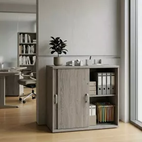 Armoire basse porte coulissantes, hauteur 81 cm – So Madrid