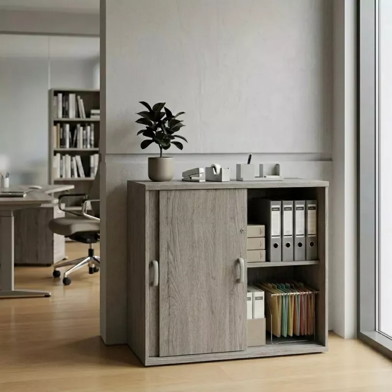 Armoire basse porte coulissantes, hauteur 81 cm – So Madrid