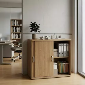 Armoire basse porte coulissantes, hauteur 81 cm – So Madrid