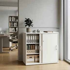 Armoire basse porte coulissantes, hauteur 81 cm – So Madrid