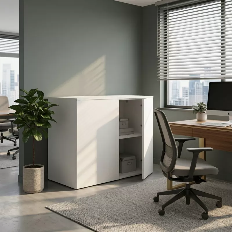 Armoire basse porte poussoir, hauteur 81 cm – So Madrid