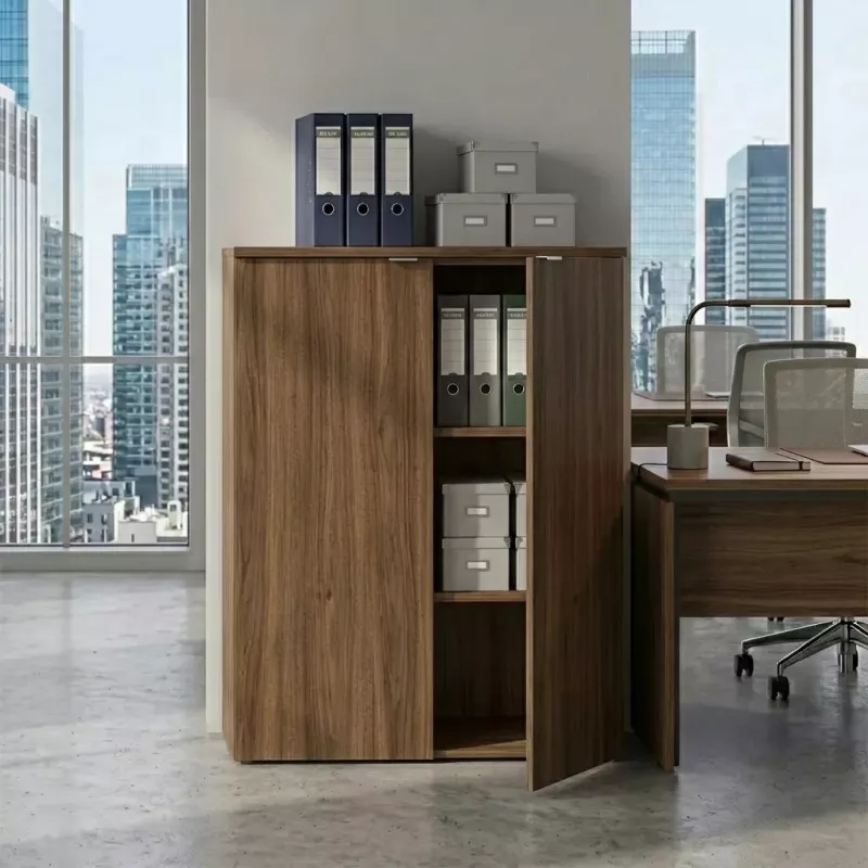Armoire moyenne porte poussoir, hauteur 120 cm – So Madrid