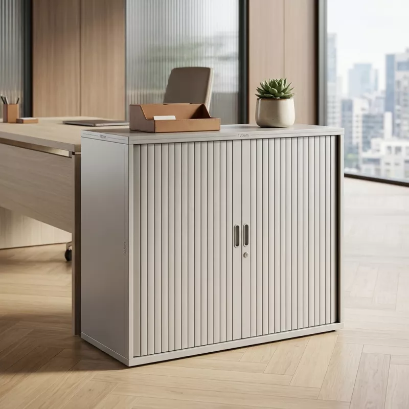Armoire basse fermée, porte rideaux, hauteur 81 cm – So Madrid