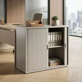 Armoire basse fermée, porte rideaux, hauteur 81 cm – So Madrid