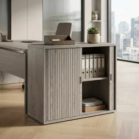Armoire basse fermée, porte rideaux, hauteur 81 cm – So Madrid