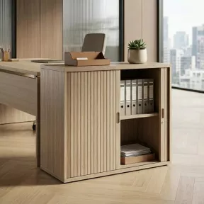 Armoire basse fermée, porte rideaux, hauteur 81 cm – So Madrid