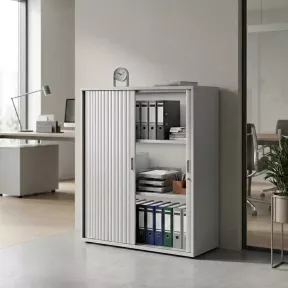 Armoire moyenne fermée, porte rideaux, hauteur 120 cm – So Madrid