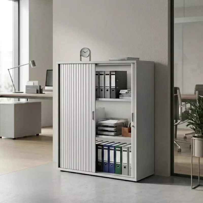 Armoire moyenne fermée, porte rideaux, hauteur 120 cm – So Madrid