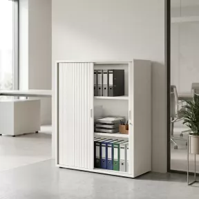 Armoire moyenne fermée, porte rideaux, hauteur 120 cm – So Madrid
