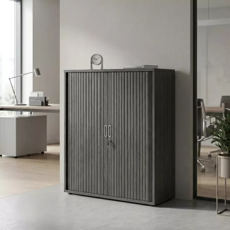 Armoire moyenne fermée, porte rideaux, hauteur 120 cm – So Madrid