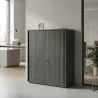 Armoire moyenne fermée, porte rideaux, hauteur 120 cm – So Madrid