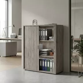 Armoire moyenne fermée, porte rideaux, hauteur 120 cm – So Madrid