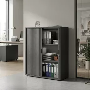 Armoire moyenne fermée, porte rideaux, hauteur 120 cm – So Madrid