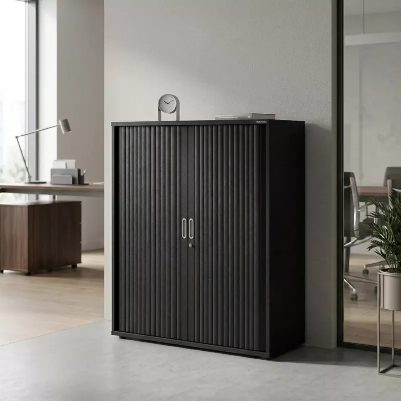 Armoire moyenne fermée, porte rideaux, hauteur 120 cm – So Madrid