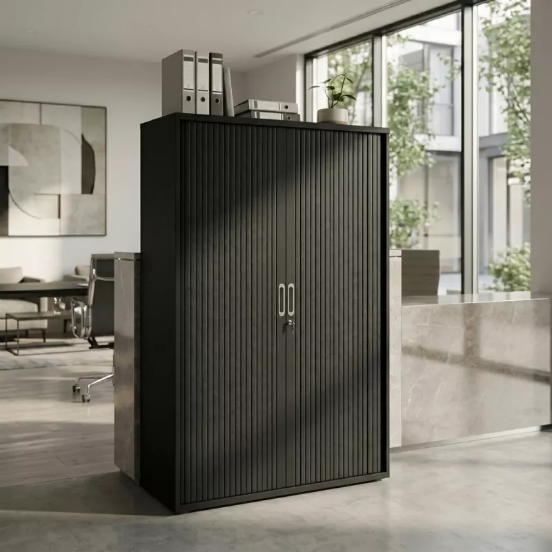 Armoire haute fermée, porte rideaux, hauteur 158 cm – So Madrid
