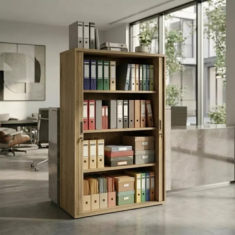 Armoire haute fermée, porte rideaux, hauteur 158 cm – So Madrid