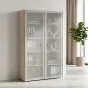Armoire haute fermée, porte en verre, hauteur 196 cm – So Madrid