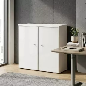 Armoire moyenne fermée, porte en verre, hauteur 120 cm – So Madrid