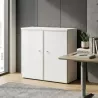 Armoire moyenne fermée, porte en verre, hauteur 120 cm – So Madrid