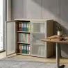 Armoire moyenne fermée, porte en verre, hauteur 120 cm – So Madrid