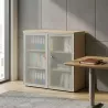 Armoire moyenne fermée, porte en verre, hauteur 120 cm – So Madrid