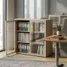 Armoire moyenne fermée, porte en verre, hauteur 120 cm – So Madrid